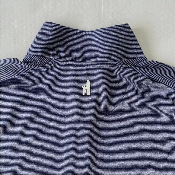 Johnnie-O Vaughn Striped PREP-Formance 1/4 Zip Pullover Mens S in Twilight Blue - Picture 6 of 10